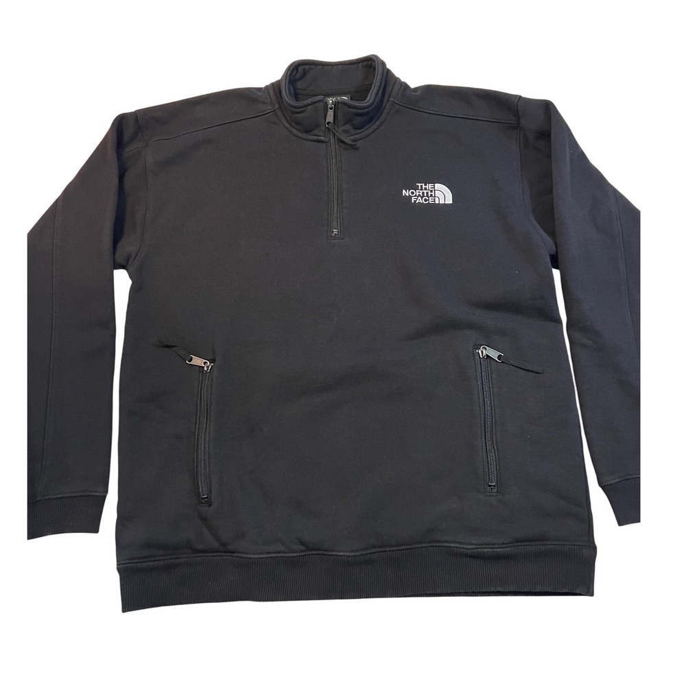 The North Face Mens Black 1/4 Zip‎ Fleece Pullover NF0A84GM Size M